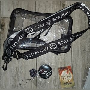 Stray Kids Black and Gray Lanyard for Kids